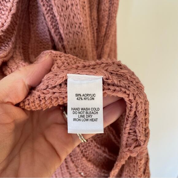 Lulu’s Layer It On Blush Mauve Pink Duster Longline Cardigan Sweater M - Picture 9 of 10